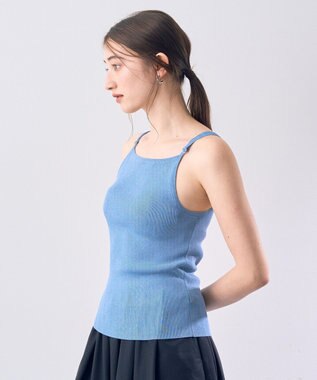 YECCA VECCA 【2点セット】キャミセット襟付きカーディガン Blue