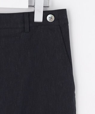 J.PRESS LADIES セルロースリネンストレッチ セミワイド パンツ ネイビー系