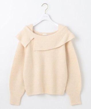 ANY SIS 【洗える】オフショル ニット アイボリー