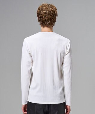 JOSEPH HOMME テックリブジャージー　Vネックカットソー ホワイト系