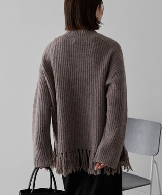 AMERICAN HOLIC フリンジニットプルオーバー Gray Beige