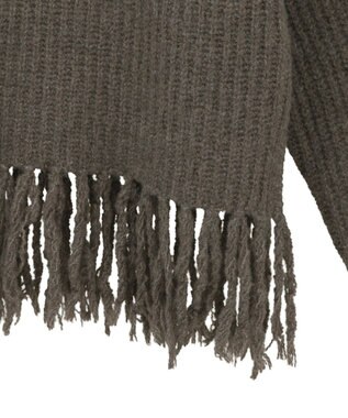 AMERICAN HOLIC フリンジニットプルオーバー Gray Beige