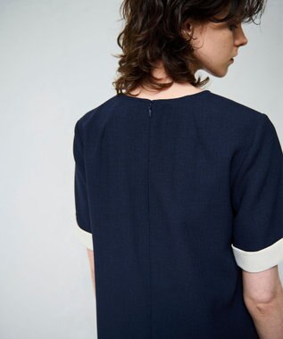 GRACE CONTINENTAL ビジューエンブレムワンピース ネイビー