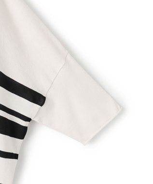 ICB 【先行予約】VIS/NYハイゲージランダムボーダー 半袖ニット トープ×ブラック