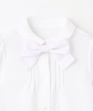 組曲 KIDS 【110-140㎝】リボンタイ2WAY ブラウス オフホワイト系