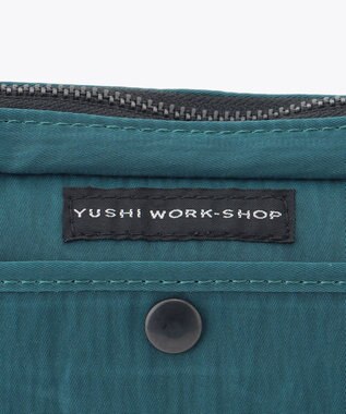 YUSHI RiVER - SHOULDER POUCH ショルダーポーチ  シワ加工 ブルーグリーン