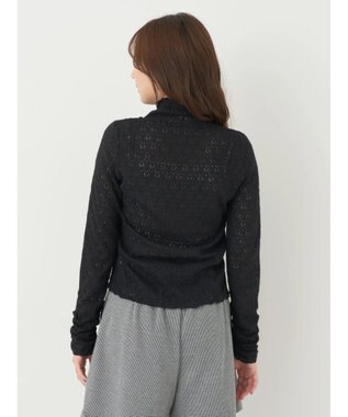 earth music&ecology 起毛レースハイネックインナー Black