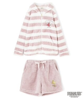 San-ai Resort（三愛水着楽園） 【スヌーピー】【PEANUTSピーナッツ】イチゴルームウエア ピンク