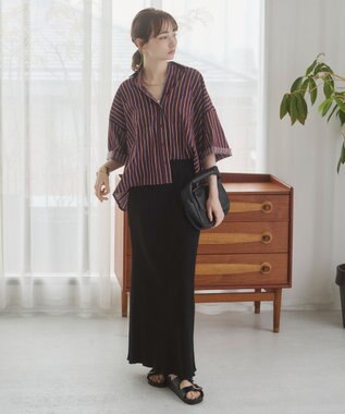 WEGO 【ANGIE VINTAGE】キャンブリックボイルオーバー半袖シャツ 柄7