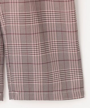 ANY KIDS フリル チェック サロペット ブラウン系チェック
