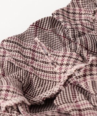 ANY KIDS フリル チェック サロペット ブラウン系チェック