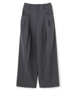 BEIGE， LAC / 2WAYストレッチワイドタックパンツ C.Gray