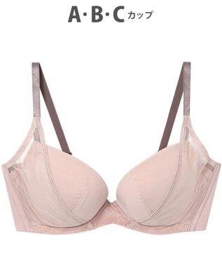 WACOAL WEB限定 ブラジャー 【ハグするブラ】 体温を感知してカラダになじむ 谷間メイク 脇高設計 Gカップまで対応 大きいサイズ レディース BMM700 /ワコール ピーチ