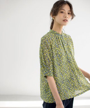 組曲 S ミニフラワープリント ブラウス イエロー系5