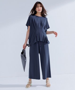 自由区 【カタログ掲載・セットアップ対応・接触冷感・UVカット・吸水速乾・抗菌防臭・洗える】ハイカウントモクロディ パンツ コバルトブルー