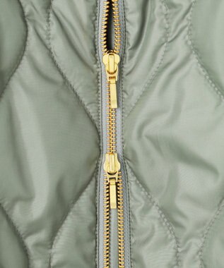 23区 L 中綿パディング フード2WAY アウター セージ系