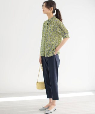 組曲 S ミニフラワープリント ブラウス イエロー系5