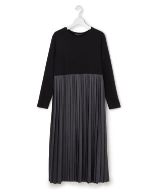 23区 L ニットセットアップ プリーツコンビ ワンピース スレートグレー系