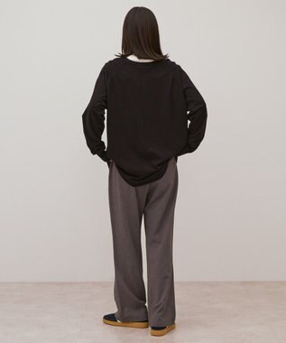 AMERICAN HOLIC バイパチ2WAYヘンリーネックニットプルオーバー Black