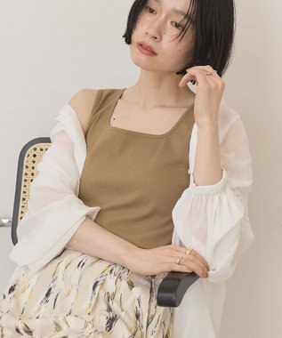 AMERICAN HOLIC スクエアネックリブタンクトップ