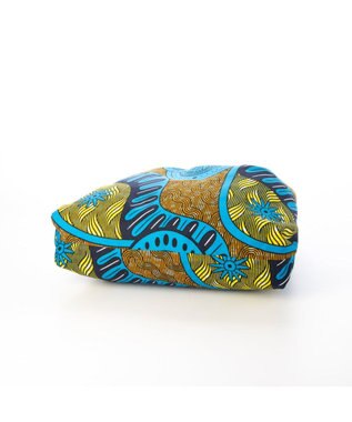 UNBILLION カシュカシュ cachecache / アフリカンプリントバンブーハンドルトート ブルー