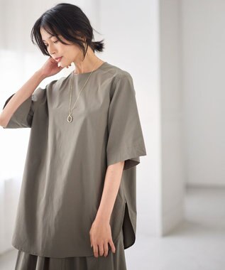 ANY オーバーシルエットブラウス カーキ