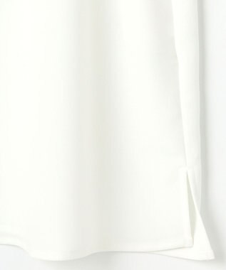 23区 S 【洗える】ストレッチジョーゼット アシンメトリー カットソー ホワイト系