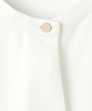 23区 S 【洗える】ストレッチジョーゼット アシンメトリー カットソー ホワイト系