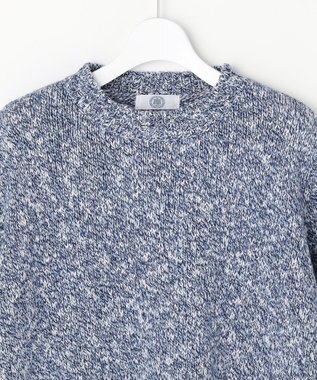 J.PRESS LADIES Color Yarn クルーネック ニット ネイビー系