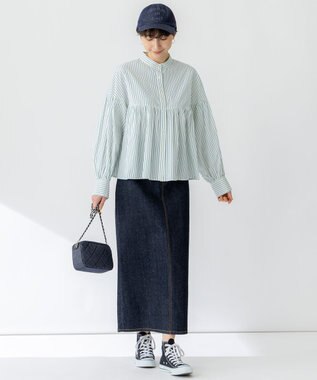 23区 【Oggi3月号掲載】デニム キルティング ショルダーバッグ ネイビー系