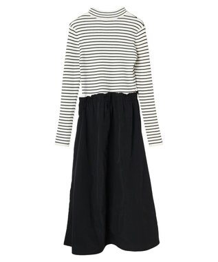 Green Parks ドッキングニットワンピース Black