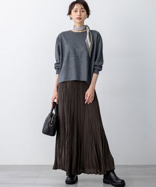 23区 Erica ペイズリー柄 ダイヤ スカーフ ライトグレー系