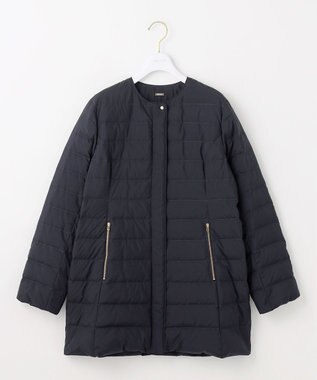 ANY SIS S 【2WAY】ノーカラーミドル ダウン ネイビー