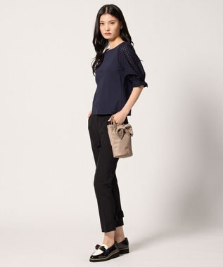 TOCCA 【泉里香さん着用】RIBBON KNOT NYLON MULTI BAG ナイロンマルチバッグ ベージュ系