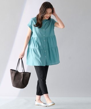 ANY L 【UVケア/接触冷感/ウエストゴム】イージーケア美脚パンツⅡ ブラック系