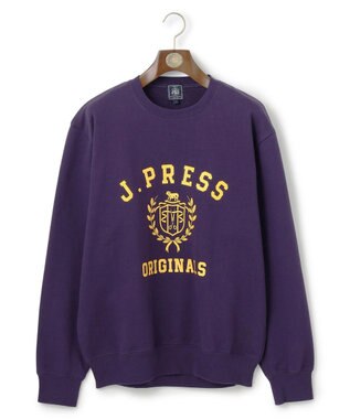 J.PRESS MEN 【J.PRESS ORIGINALS】【UNISEX】Supima Recycle Cotton CREST Logo Sweat パープル系