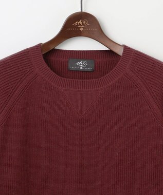 JOSEPH ABBOUD MOUNTAIN 【軽量】バルキーウール　トレーナー ニット ワイン系