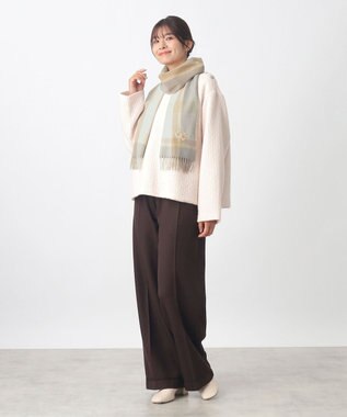 MOONBAT 【FUDGE11月号掲載】PAUL & JOE ACCESSOIRES クリザンテーム刺繍ムースタッチマフラー（パッケージ入り） ベージュ