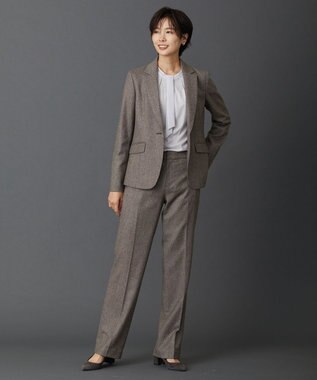 J.PRESS LADIES ウォッシャブルウールジャージー ボウタイ カットソー ライトグレー系