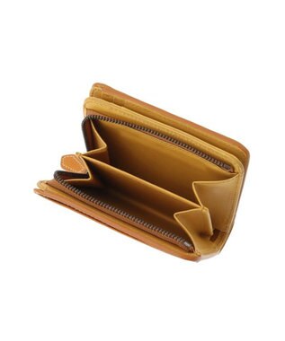 genten ダイヤカットワーク　二つ折り財布 イエロー
