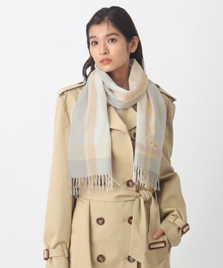 MOONBAT 【FUDGE11月号掲載】PAUL & JOE ACCESSOIRES クリザンテーム刺繍ムースタッチマフラー（パッケージ入り） ベージュ