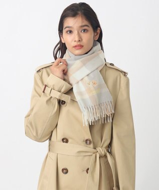 MOONBAT 【FUDGE11月号掲載】PAUL & JOE ACCESSOIRES クリザンテーム刺繍ムースタッチマフラー（パッケージ入り） ベージュ