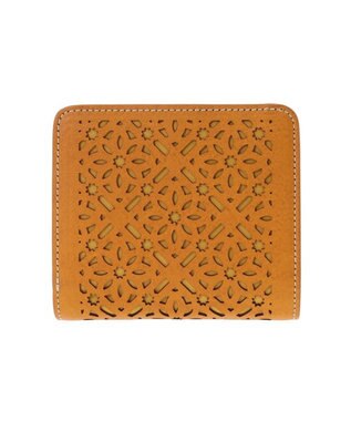 genten ダイヤカットワーク　二つ折り財布 イエロー