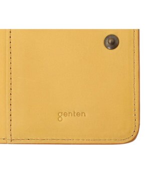 genten ダイヤカットワーク　二つ折り財布 イエロー