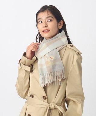 MOONBAT 【FUDGE11月号掲載】PAUL & JOE ACCESSOIRES クリザンテーム刺繍ムースタッチマフラー（パッケージ入り） ベージュ