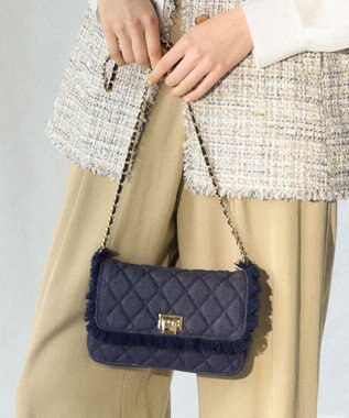 23区 【先行予約】デニムフリンジ ショルダーバッグ