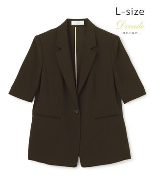 BEIGE， 【Lsize・セットアップ対応】CINDY / ハーフスリーブジャケット Brown
