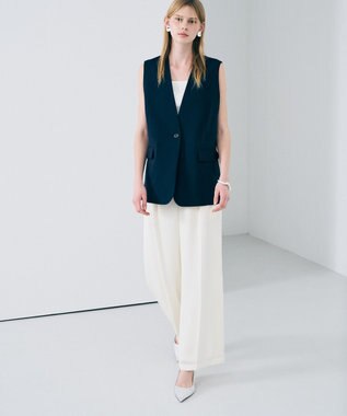 uncrave ライトダブルサテン ワイドパンツ オフ