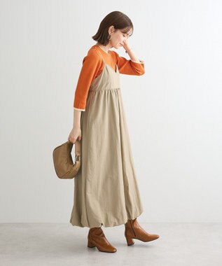 Green Parks ・ＥＬＥＮＣＡＲＥ　ＤＵＥ　バルーンキャミワンピース Light Khaki