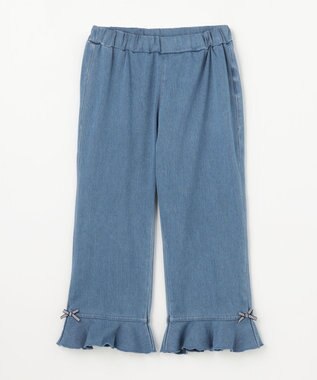 ANY KIDS 【洗濯機可能/接触冷感】ひんやり カットソーパンツ デニム